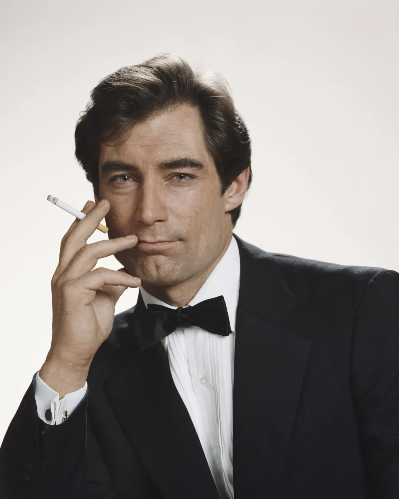 Welsh actor Timothy Dalton poses as 007 in a publicity still for the 1987 James Bond film