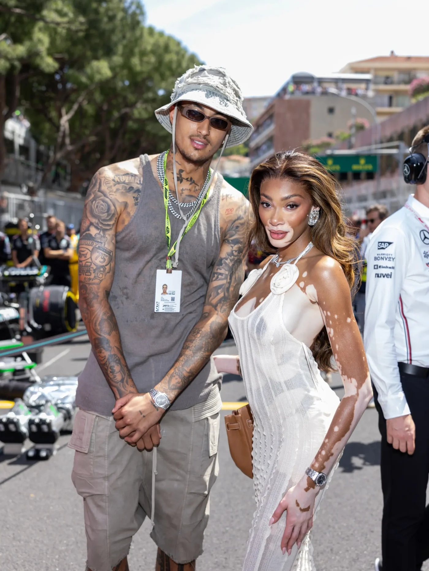 Winnie Harlow and Kyle Kuzma attend the F1 Grand Prix of Monaco.